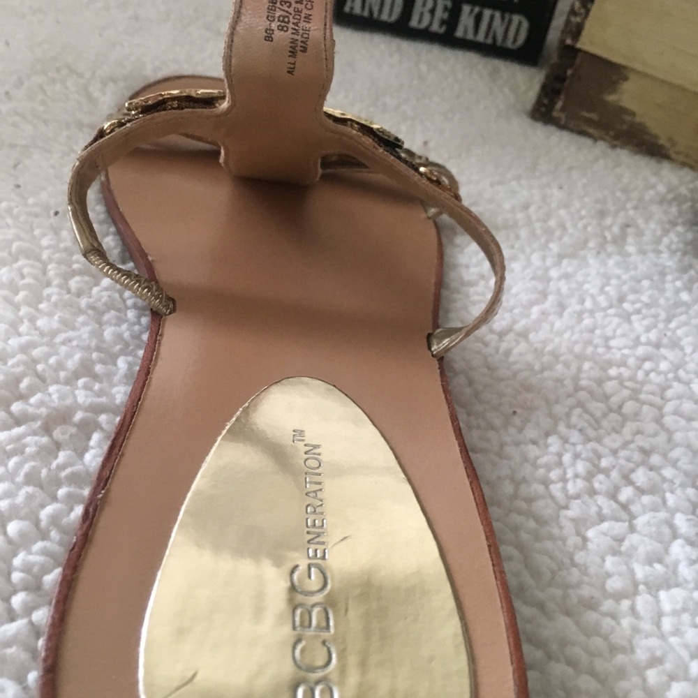 Bcbgeneration Gold Gemstone Gladiator Sandals - image 7